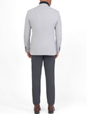 Double Breasted Slim-Fit Wool blazer - Light grey