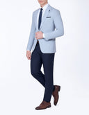 Slim-Fit 2-Piece Mismatched Suit - Light blue