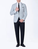 Slim-Fit 2-Piece Mismatched Suit - Light grey