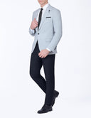 Slim-Fit 2-Piece Mismatched Suit - Light grey
