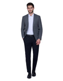 Slim-Fit 2-Piece Checked Suit - Grey Black