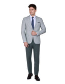 Slim-Fit 2-Piece Mismatched Suit - Light olive