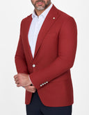 Slim-Fit Men’s Classic Blazer - Red