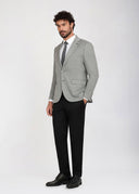 Mismatch Notch Lapel Suit - Grey