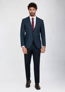 Mismatch Notch Lapel Suit - Navy