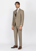 Slim Fit Peak Lapel Suit - Brown