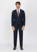 Slim Fit Peak Lapel Suit - Navy