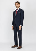 Slim Fit Peak Lapel Suit - Navy