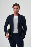 Men’s Formal Suit – Crinkled Texture - Navy