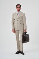 Men’s Formal Suit – Double Breasted - Beige
