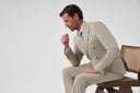 Men’s Formal Suit – Double Breasted - Beige