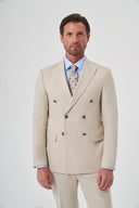 Men’s Formal Suit – Double Breasted - Beige