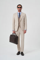 Men’s Olive Vest Suit – Double Face Vest - Light beige