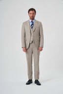 Jakamen Men’s Vest Suit - Beige