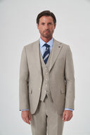 Jakamen Men’s Vest Suit - Beige