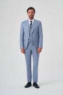 Jakamen Men’s Vest Suit - Light blue