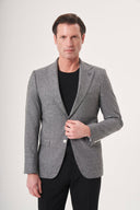 Jakamen Men’s Blazer - Black grey