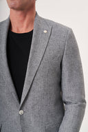 Jakamen Men’s Blazer - Grey Black