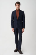 Slim Peak-Lapel Formal Suit - Navy