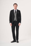 Jakamen Men’s Vest Suit - Black