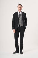 Jakamen Men’s Vest Suit - Black