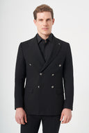 Jakamen Men’s Black Suit - Black