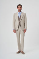 Jakamen Men’s Vest Suit - Light beige