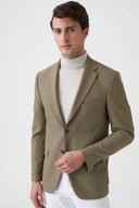 Slim Notch-Lapel Blazer - Olive
