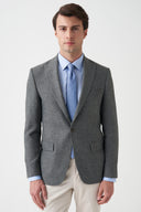 Slim Peak-Lapel Blazer - Olive