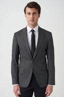 Slim Peak-Lapel Blazer - Black
