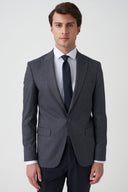 Slim Peak-Lapel Blazer - Navy