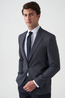 Slim Peak-Lapel Blazer - Navy