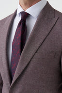 Slim Peak-Lapel Blazer - Maroon