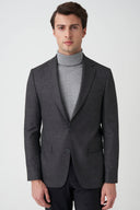 Slim Notch-Lapel Blazer - Black