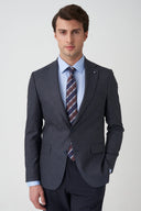 Slim Notch-Lapel Blazer - Navy black