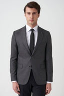 Slim Notch-Lapel Blazer - Black