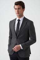 Slim Notch-Lapel Blazer - Black