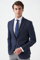 Slim Notch-Lapel Blazer - Navy