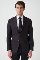 Slim Notch-Lapel Blazer - Maroon