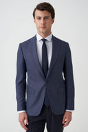 Slim Peak-Lapel Blazer - Navy