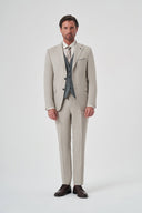 Men’s Light Beige Vest Suit – Double Face Vest - Light beige