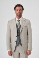 Men’s Light Beige Vest Suit – Double Face Vest - Light beige