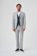 Men’s Light Beige Vest Suit – Double Face Vest - Light grey