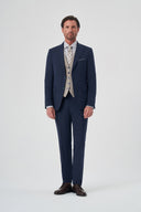 Men’s Light Beige Vest Suit – Double Face Vest - Navy