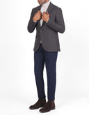 Slim-Fit Men’s Wool Blazer - Maroon