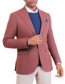 Men’s Classic Blazer in Wool - Maroon