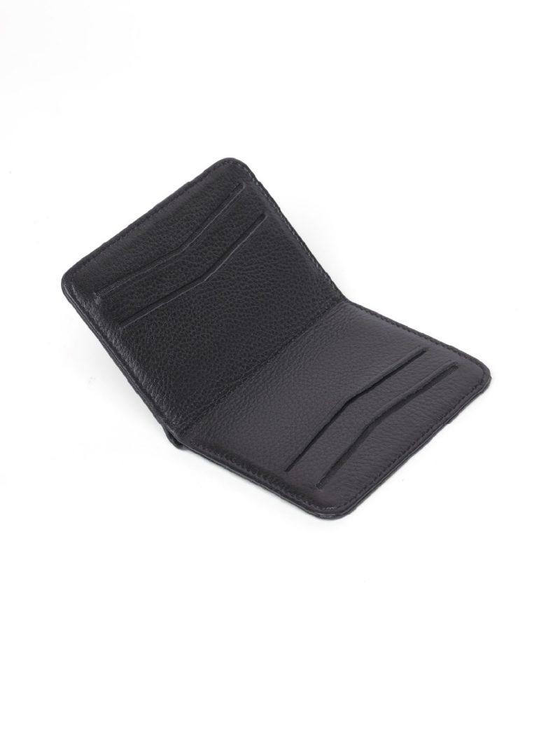 JK00JK29M035-Black-135-4 Double-Sided Card Holder - Wrinkled Leather