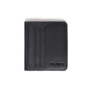 Card Holder with Snap Closure - Wrinkled Leather