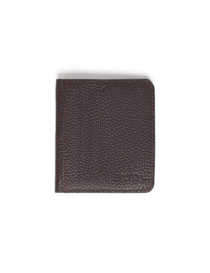 JK00JK29M049-Dark-brown-016-1 Card Holder with Snap Closure - Wrinkled Leather