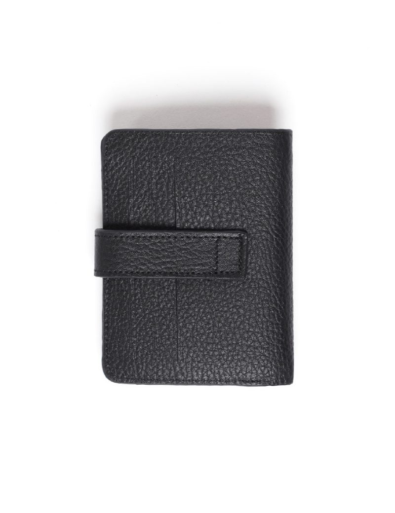 JK00JK30M083-Black-001-2 Card Holder with ID Badge and Snap Closure
